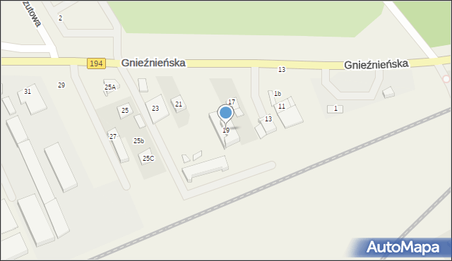 Wierzenica, Gnieźnieńska, 19, mapa Wierzenica