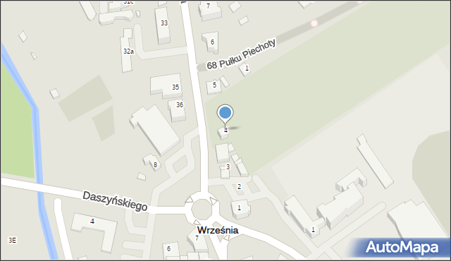 Września, Gnieźnieńska, 4, mapa Wrześni