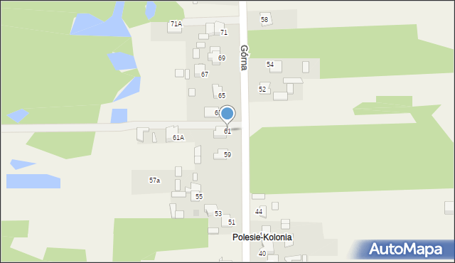 Adamów, Górna, 61, mapa Adamów