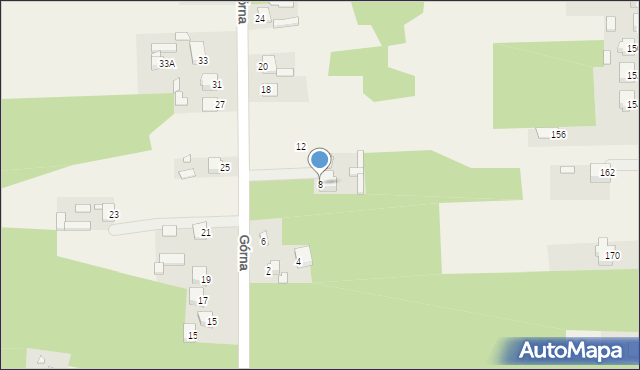 Adamów, Górna, 8, mapa Adamów