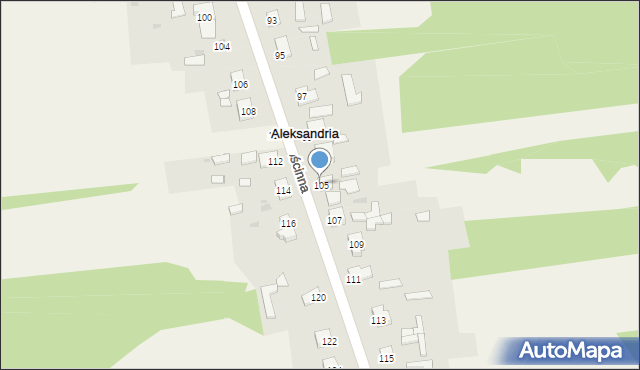 Aleksandria, Gościnna, 105, mapa Aleksandria