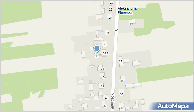 Aleksandria, Gościnna, 30, mapa Aleksandria