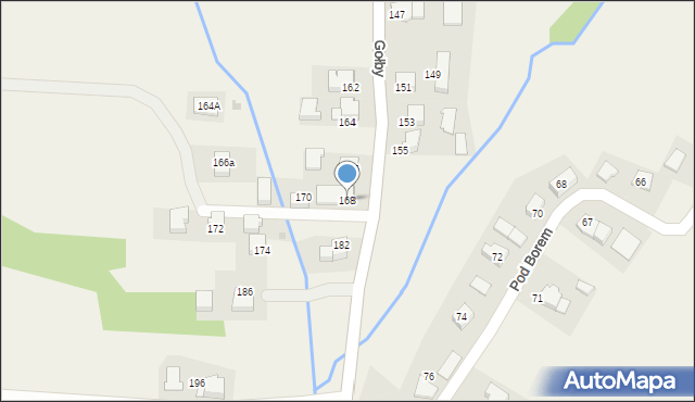 Bachowice, Gołby, ks., 168, mapa Bachowice