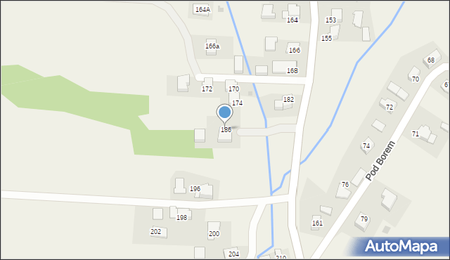 Bachowice, Gołby, ks., 186, mapa Bachowice