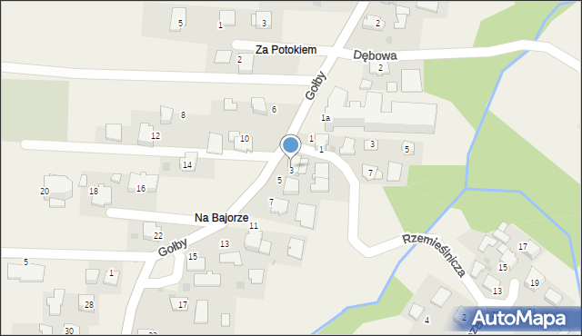 Bachowice, Gołby, ks., 3, mapa Bachowice