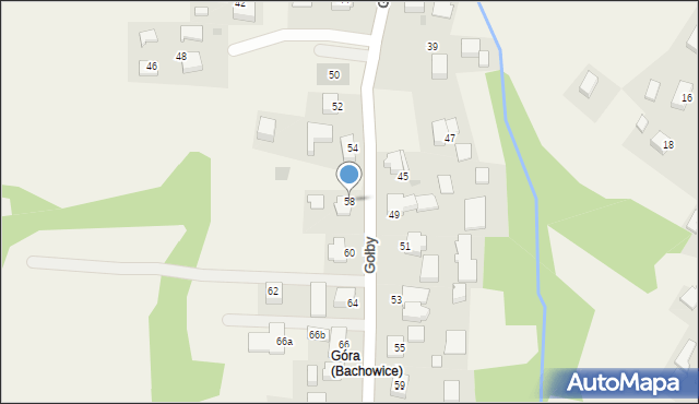 Bachowice, Gołby, ks., 58, mapa Bachowice