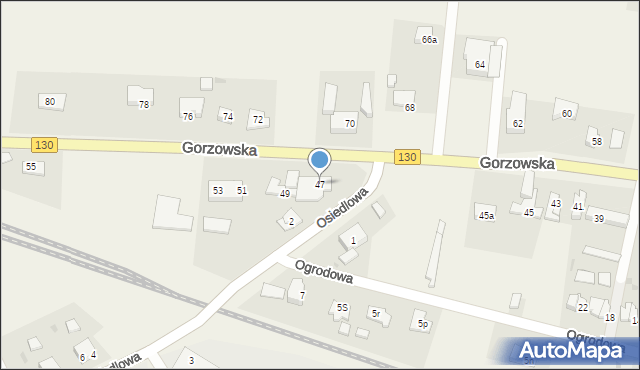 Baczyna, Gorzowska, 47, mapa Baczyna