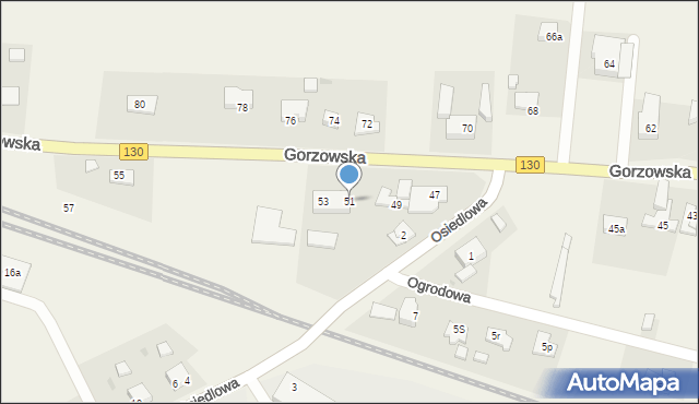 Baczyna, Gorzowska, 51, mapa Baczyna