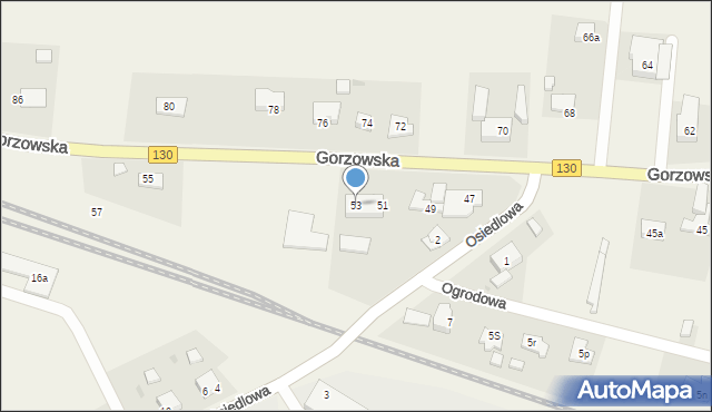 Baczyna, Gorzowska, 53, mapa Baczyna