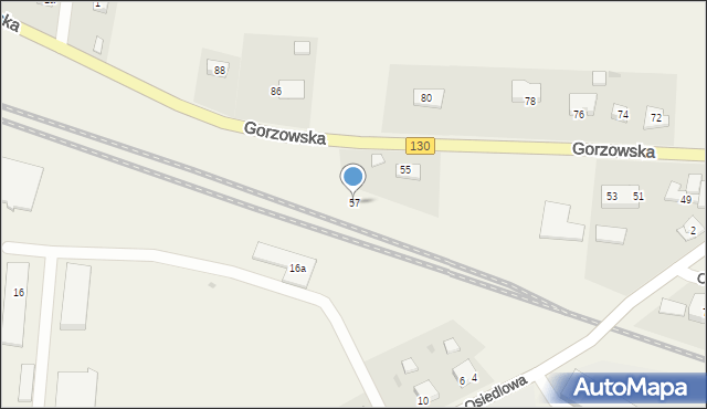 Baczyna, Gorzowska, 57, mapa Baczyna