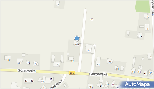 Baczyna, Gorzowska, 66a, mapa Baczyna