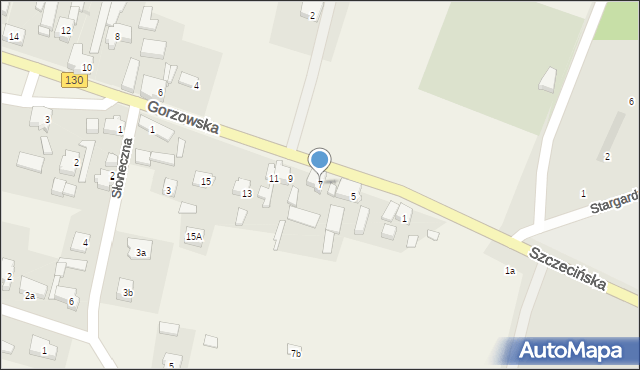 Baczyna, Gorzowska, 7, mapa Baczyna