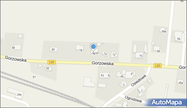 Baczyna, Gorzowska, 76, mapa Baczyna