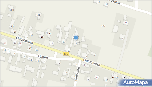 Baczyna, Gorzowska, 8, mapa Baczyna