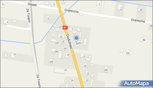 Barcice Dolne, Gościniec, 13, mapa Barcice Dolne