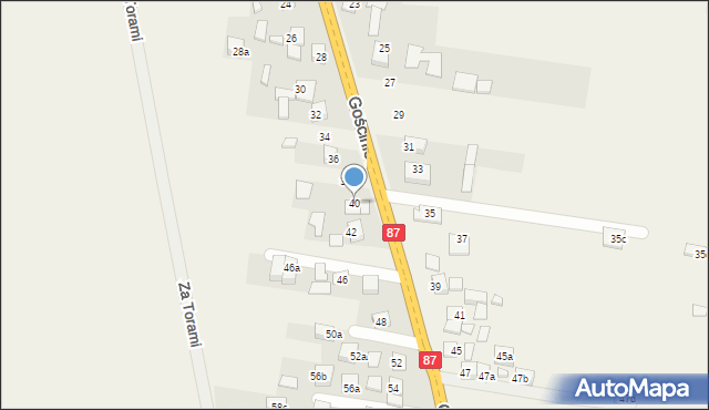Barcice Dolne, Gościniec, 40, mapa Barcice Dolne
