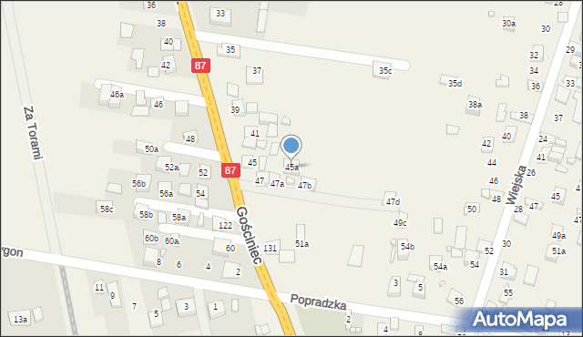Barcice Dolne, Gościniec, 45a, mapa Barcice Dolne