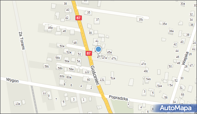 Barcice Dolne, Gościniec, 47, mapa Barcice Dolne