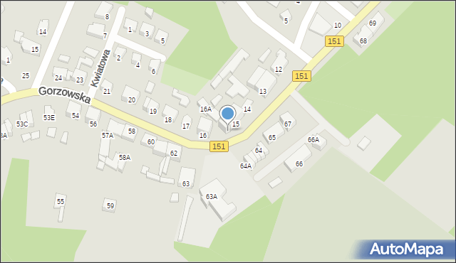 Barlinek, Gorzowska, 15A, mapa Barlinek