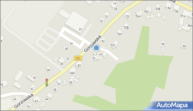 Barlinek, Gorzowska, 51A, mapa Barlinek