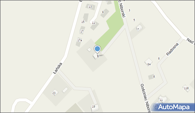 Bartąg, Gościniec Niborski, 8, mapa Bartąg