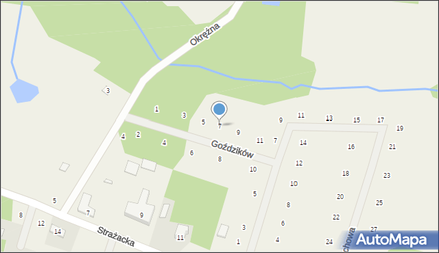 Bartoszówka, Goździków, 7, mapa Bartoszówka