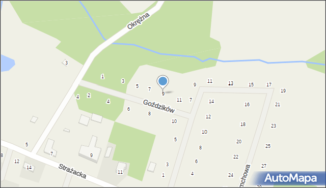 Bartoszówka, Goździków, 9, mapa Bartoszówka