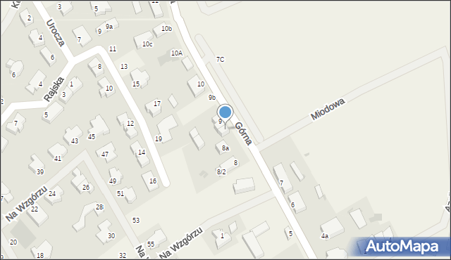 Bezrzecze, Górna, 9a, mapa Bezrzecze