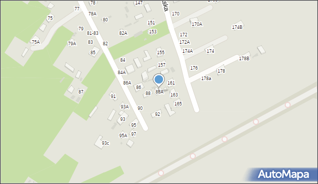 Biała Podlaska, Górna, 88A, mapa Białej Podlaskiej