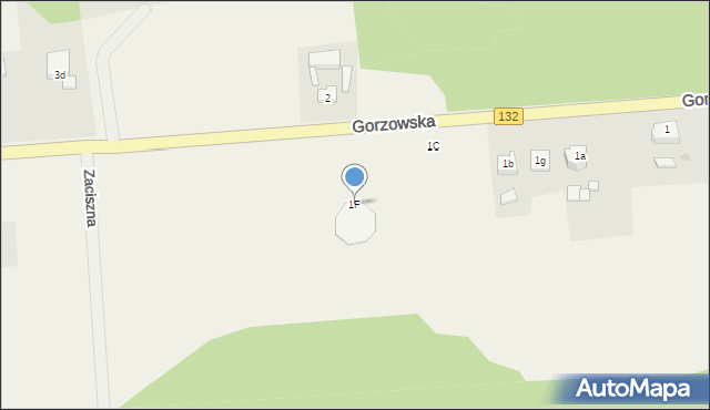 Białcz, Gorzowska, 1F, mapa Białcz