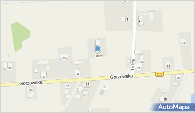 Białcz, Gorzowska, 34b, mapa Białcz