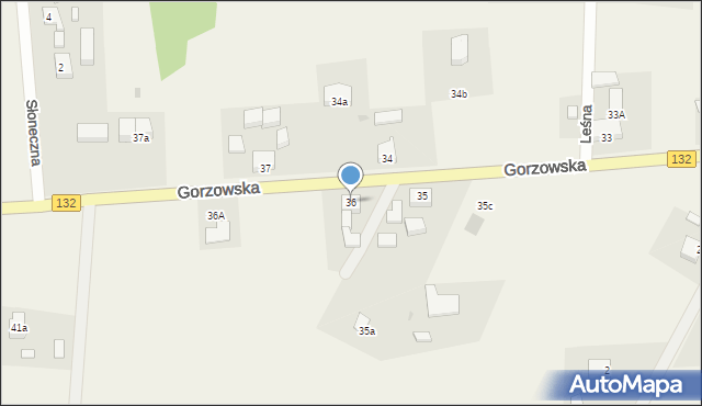 Białcz, Gorzowska, 36, mapa Białcz