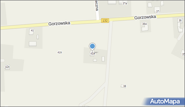 Białcz, Gorzowska, 41a, mapa Białcz