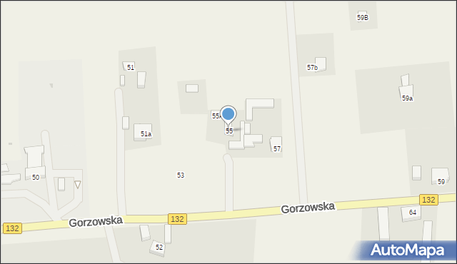 Białcz, Gorzowska, 55, mapa Białcz