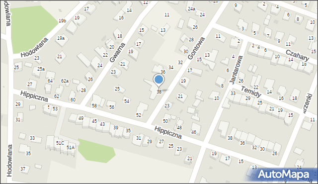 Białe Błota, Gontowa, 38, mapa Białe Błota