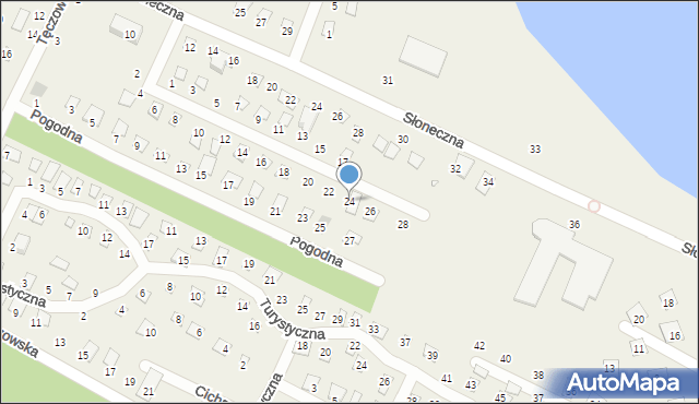 Białka, Gościnna, 24, mapa Białka