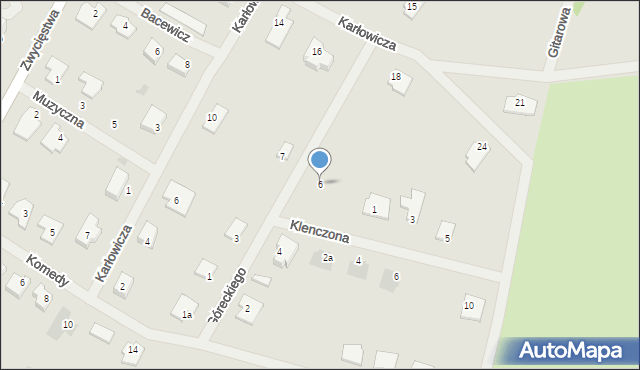 Białogard, Góreckiego Henryka Mikołaja, 6, mapa Białogard