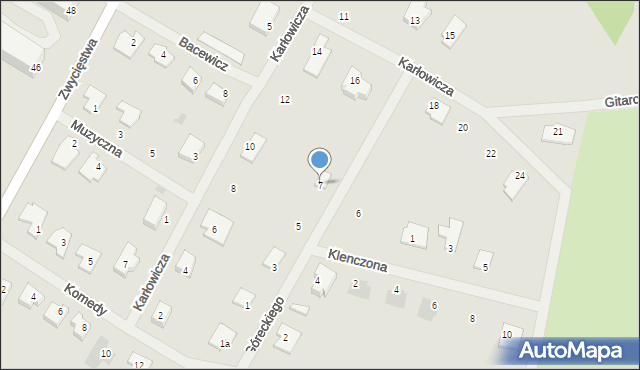 Białogard, Góreckiego Henryka Mikołaja, 7, mapa Białogard