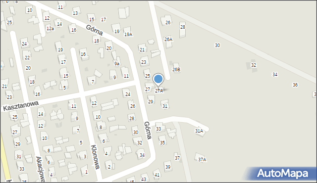 Bielsk Podlaski, Górna, 27A, mapa Bielsk Podlaski