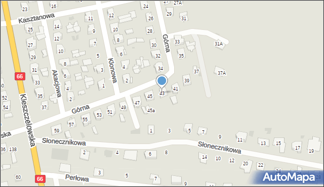 Bielsk Podlaski, Górna, 43, mapa Bielsk Podlaski