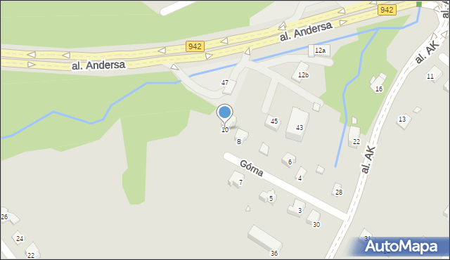 Bielsko-Biała, Górna, 10, mapa Bielsko-Białej