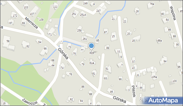 Bielsko-Biała, Górska, 81b, mapa Bielsko-Białej