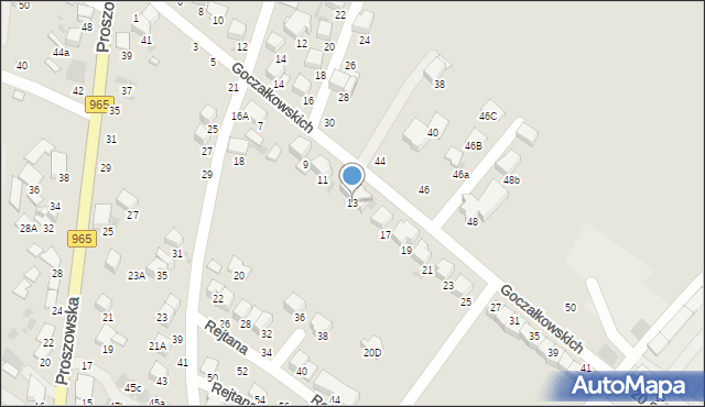 Bochnia, Goczałkowskich Julii i Wojciecha, 13, mapa Bochni