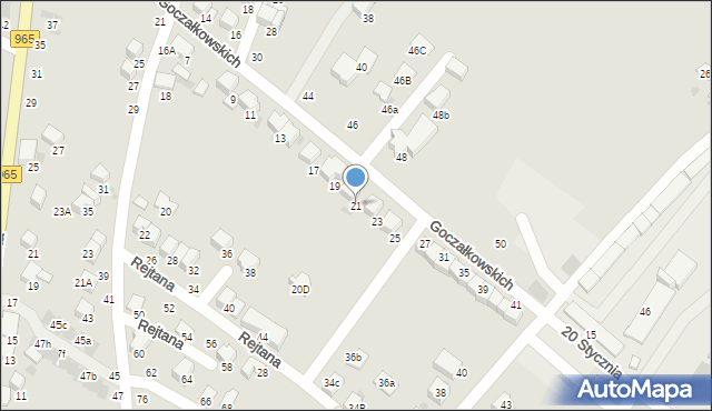 Bochnia, Goczałkowskich Julii i Wojciecha, 21, mapa Bochni