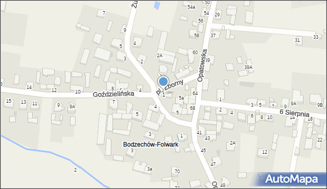 Bodzechów, Goździelińska, 1, mapa Bodzechów