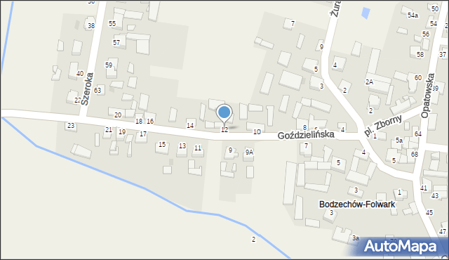 Bodzechów, Goździelińska, 12, mapa Bodzechów