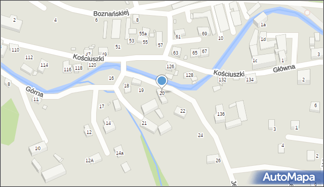 Bogatynia, Górna, 20, mapa Bogatynia