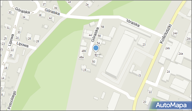 Bolesławiec, Góralska, 52, mapa Bolesławca