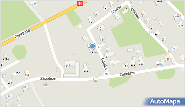 Bolesławiec, Górska, 5, mapa Bolesławca