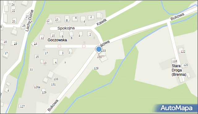 Brenna, Goczowska, 131, mapa Brenna